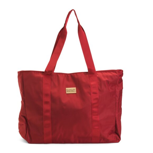 Badgley Mischka Bags Badgley Mischka Red Nylon Travel Tote